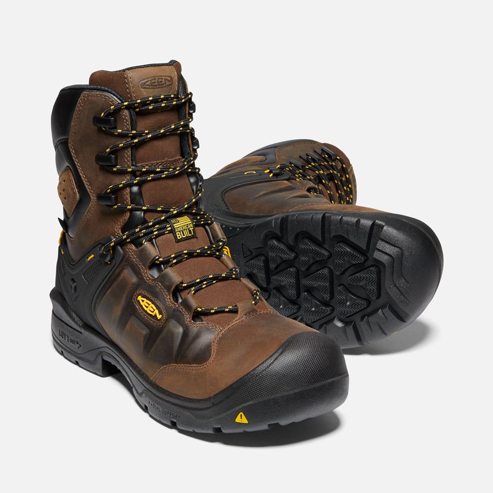 Botte de Travail Keen Homme Marron | Dover 8\" Insulated Waterproof (Carbon-Fiber Toe) | XYJCZ-6247